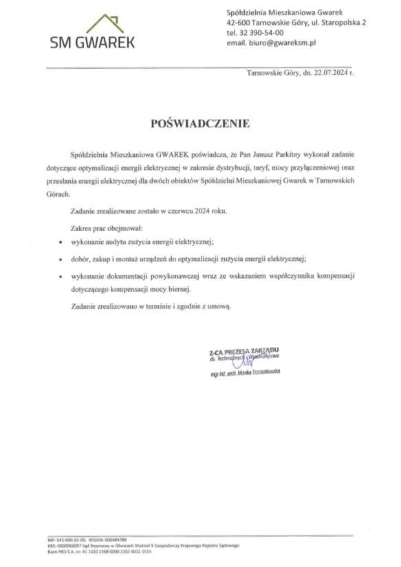 Referencja klienta PGT - dokument 5