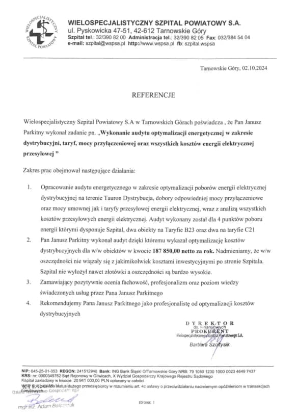 Referencja klienta PGT - dokument 8