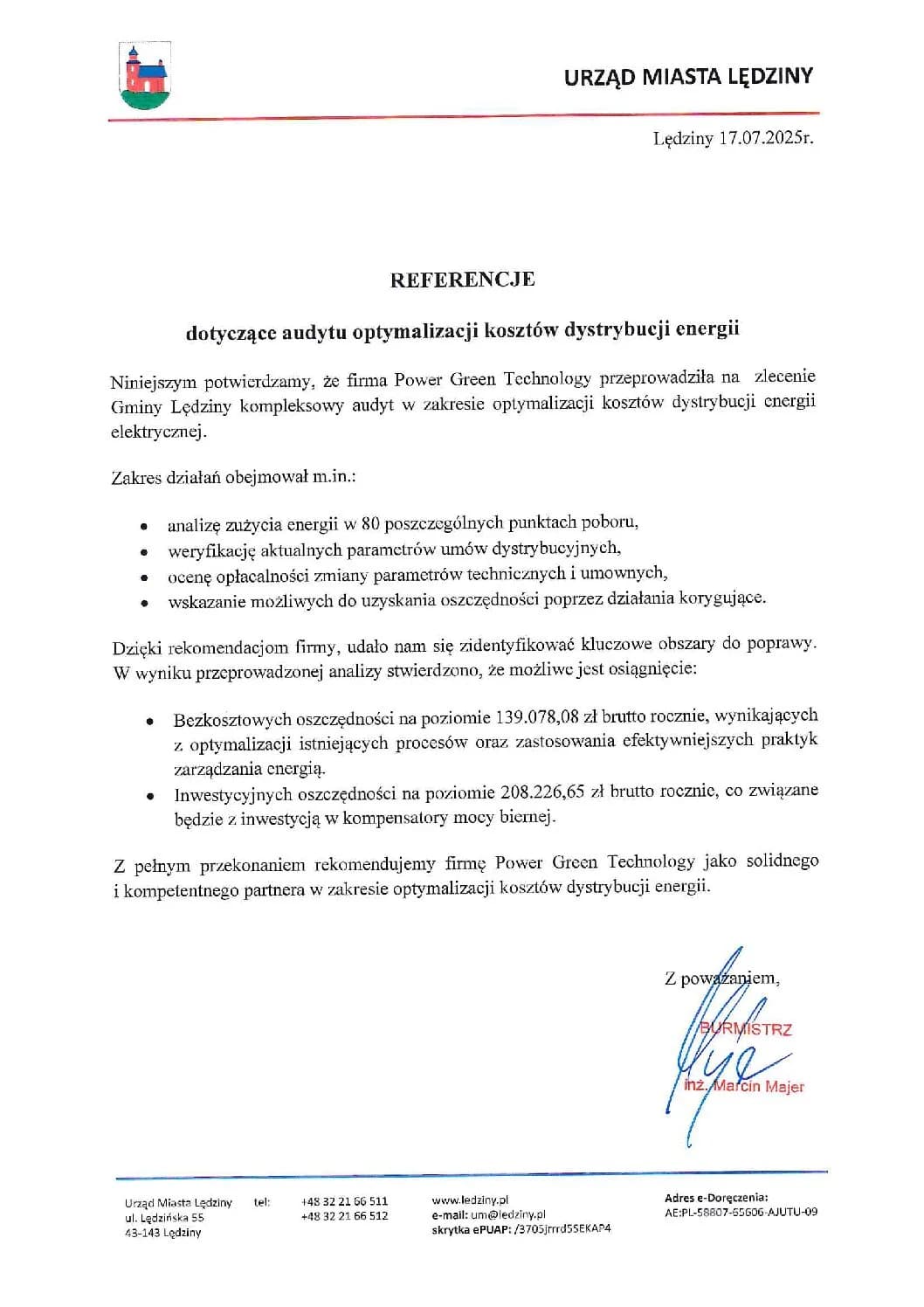 Referencja klienta PGT - dokument 12